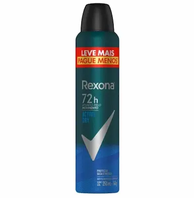 DESODORANTE ANTITRANSPIRANTE AEROSOL MASCULINO REXONA ACTIVE DRY