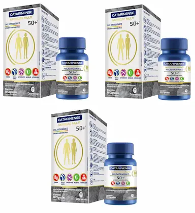 KIT 3UNI POLIVITAMINICO 50+ 60 CPS - CATARINENSE