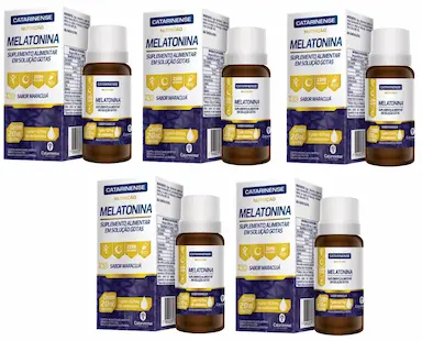KIT 5UNI MELATONINA MARACUJá (5X 60 COMPR) - CATARINENSE