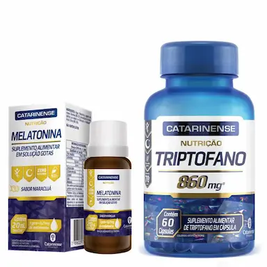 KIT 1 MELATONINA MARACUJá + 1 TRIPTOFANO - 60CáPS CADA - CATARINENSE