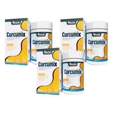KIT 3UNI CURCUMIX 60 CáPS 500MG - ADA