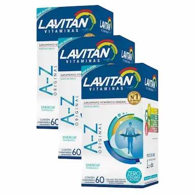 KIT 3UNI LAVITAN A-Z ORIGINAL 60 CáPS - CIMED