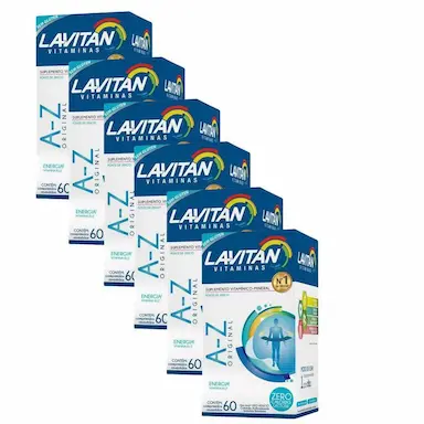 KIT 6UNI LAVITAN A-Z ORIGINAL 60 CáPS - CIMED