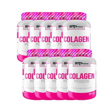 KIT 10X COLÁGENO - COLAGEN FOODS 100 CáPSULAS - BRN FOODS
