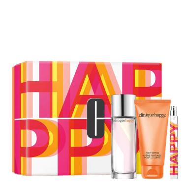 CLINIQUE KIT HAPPY EDP 50ML + BODY CREAM 75ML + MINIATURA 10ML Nulo