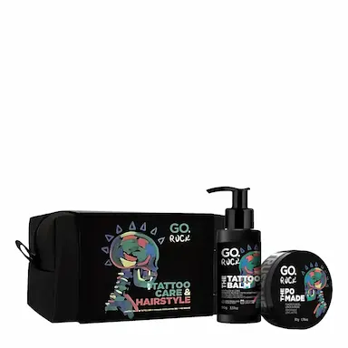KIT GO. ROCK - POMADA 50G + BALM TATTOO 90G + NECESSARIE