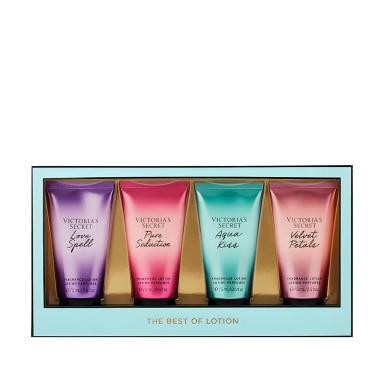 Kit Victoria's Secret The Best of Lotion: Love Spell + Pure Seduction + Aqua Kiss + Velvet Petals - Body Lotion 4x75ml