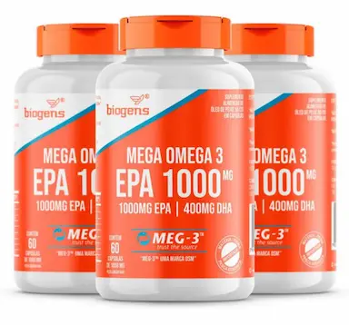 KIT 3X MEGA OMEGA 3 MEG-3.EPA1000MG DHA400MG 60 CPS. BIOGENS Neutro