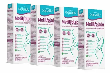 Kit X 4X L-Metilfolato 30 Caps 355Mcg Follatus Equaliv Neutro