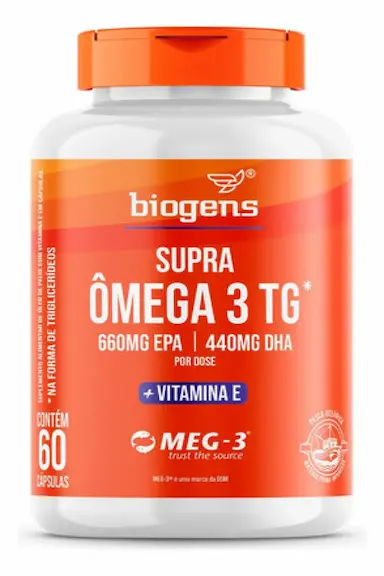 SUPRA ÔMEGA 3 VIT. E 660MG EPA | 440MG DHA, 60 CAPS, BIOGENS Neutro