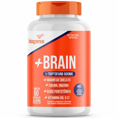 BIOGENS + BRAIN L-TRIPTOFANO 500MG/60 CAPS
