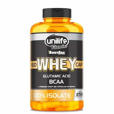 WHEY PROTEIN ISOLADO 250 CáPSULAS 550MG UNILIFE