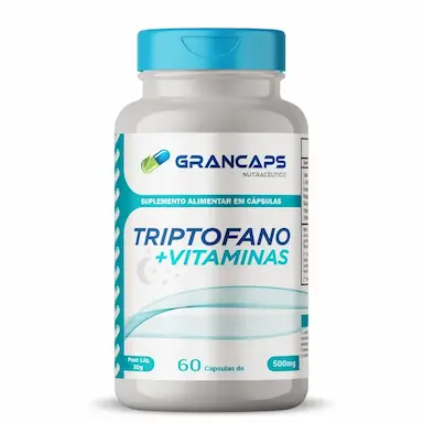 TRIPTOFANO MAIS VITAMINAS 60 CáPSULAS 500MG GRANCAPS