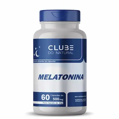 MELATONINA MAIS VITAMINAS 60 CáPSULAS 500MG CLUBE DO NATURAL