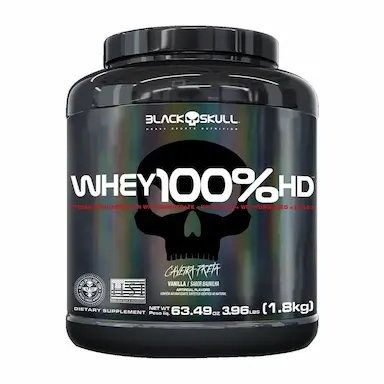 WHEY 100% HD 1,8KG WPC + ISOLADO + HIDROLISADO - COOKIES AND CREAM - BLACK SKULL