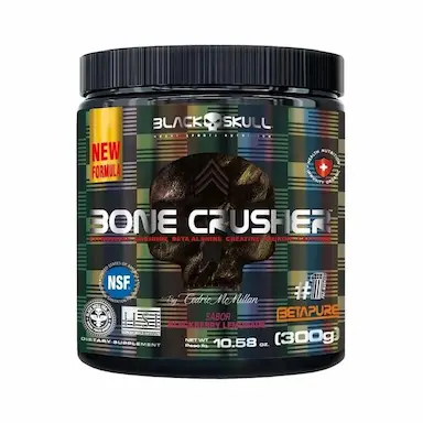 PRÉ-TREINO BONE CRUSHER (NOVA FÓRMULA) - 300G - BLACK SKULL Blackberry Lemonade