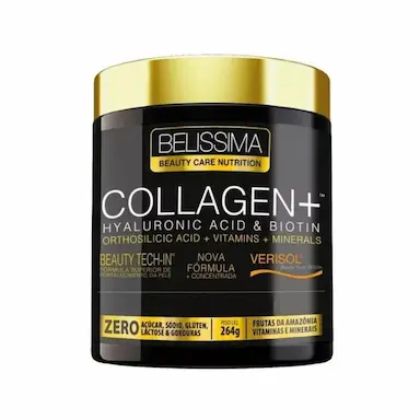 COLLAGEN VERISOL PLUS (COLáGENO VERISOL + ÁCIDO HIALURôNICO + BIOTINA)- 264G - BELISSIMA BLACK SKULL Limão