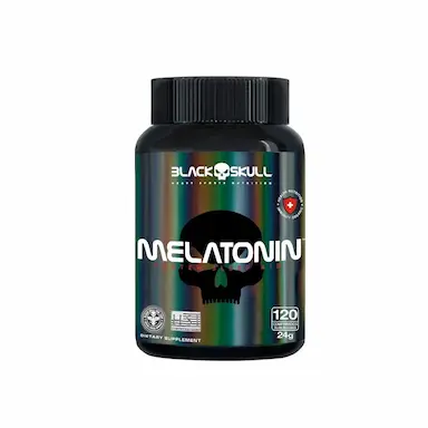 MELATONIN - MELATONINA 120 COMP - BLACK SKULL Sem Sabor