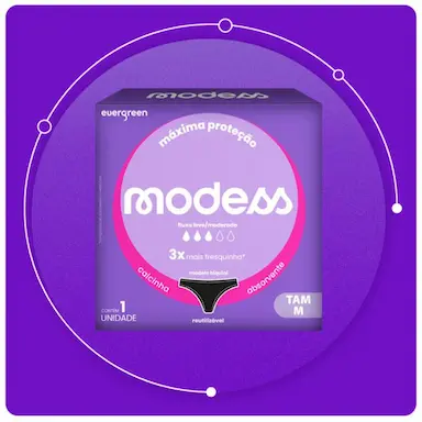 CALCINHA ABSORVENTE MODESS TAM M