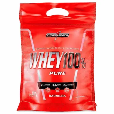 WHEY PROTEIN 100% PURE 907GR REFIL - INTEGRAL MéDICA - BAUNILHA