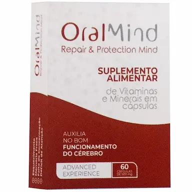 ORAL MIND 500MG FUNCIONAMENTO DO CéREBRO COM 60 CáPSULAS BPB