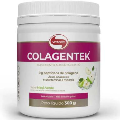 COLáGENO HIDROLISADO COLAGENTEK VITAFOR 300G MAçA VERDE