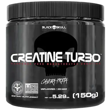 CREATINE TURBO 300GR CAVEIRA PRETA - BLACK SKULL SEM SABOR