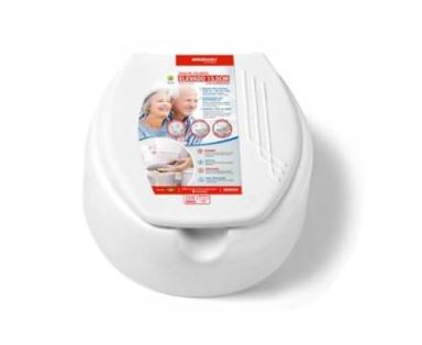 ASSENTO SANITáRIO ELEVADO ALMOFADA 13,5 CM COM TAMPA -MEBUKI