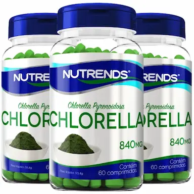 KIT 3X CHLORELLA 840MG 60 COMPRIMIDOS - NUTRENDS