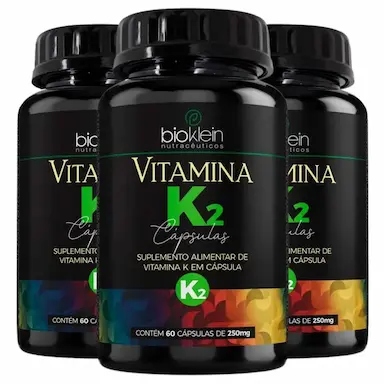 KIT 3X VITAMINA K2 (MENAQUINONA-7) 100% IDR 60 CáPSULAS - BIOKLEIN