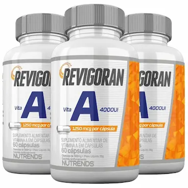 KIT 3X REVIGORAN VITAMINA A 4000UI 60 CáPSULAS - NUTRENDS