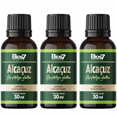 KIT 3X ALCAçUZ EM GOTAS EXTRATO CONCENTRADO 30ML - BIOS7