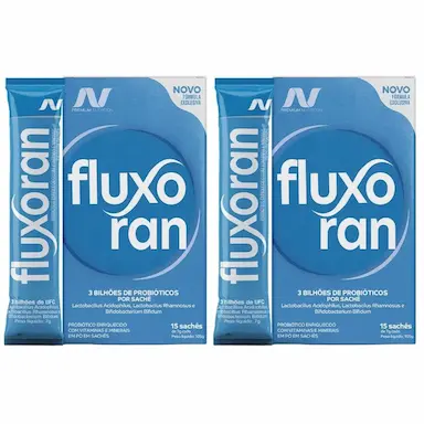 KIT 2X FLUXORAN (PROBIóTICOS COM VITAMINAS) 15 SACHêS - NUTRENDS