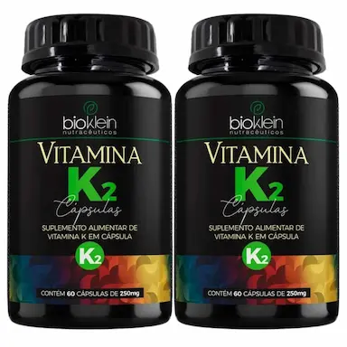 KIT 2X VITAMINA K2 (MENAQUINONA-7) 100% IDR 60 CáPSULAS - BIOKLEIN