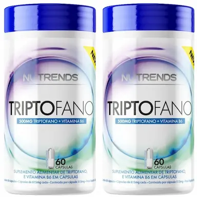 KIT 2X TRIPTOFANO + VITAMINA B6 60 CáPSULAS - NUTRENDS