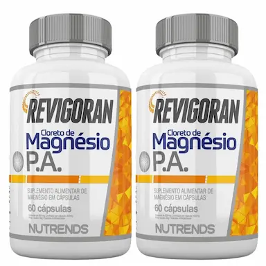 KIT 2X REVIGORAN CLORETO DE MAGNéSIO P.A 60 CáPSULAS - NUTRENDS