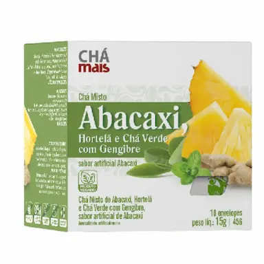 CHá MISTO DE ABACAXI, HORTELã, CHá VERDE E GENGIBRE 10 SACHêS - CHá MAIS