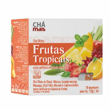 CHá MISTO DE FRUTAS TROPICAIS 10 SACHêS - CHá MAIS