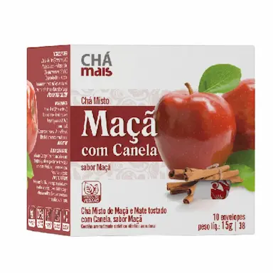 CHá MISTO DE MAçA COM CANELA 10 SACHêS - CHá MAIS