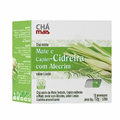 CHá MISTO DE MATE COM CAPIM-CIDREIRA E ALECRIM 10 SACHêS - CHá MAIS
