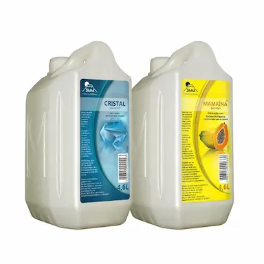 KIT SHAMPOO CRISTAL 4.6L E BáLSAMO MAMAíNA 4.6L YAMá
