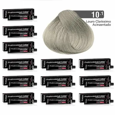 KIT C/12 COLORAçõES PROF COLOR NANO INFUSION 10.1 LOURO CLARíSSIMO ACINZ YAMá
