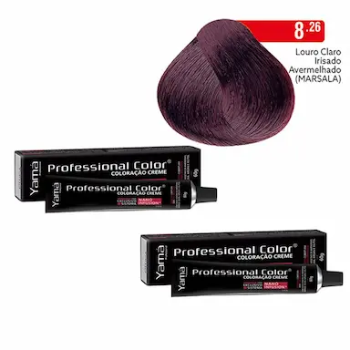 KIT C/2 COLORAçõES NANO INFUSION 8.26 LOURO CLARO IRISADO AVE MARSALA