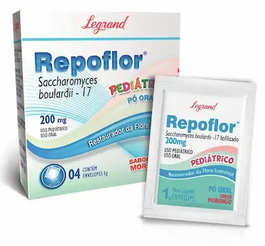 REPOFLOR PEDIATRICO Pó ORAL RESTAURADOR DA FLORA INTESTINAL MORANGO