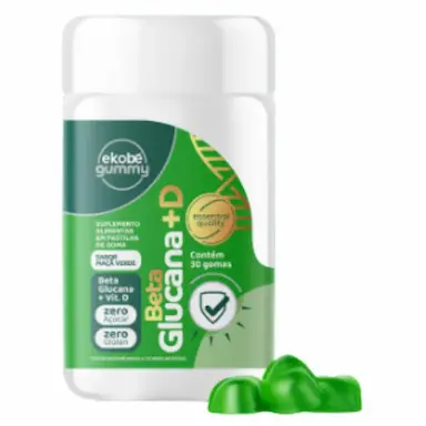 BETA-GLUCANA + VIT. D GUMMY(SEM AçúCAR) 30 GOMAS - EKOBé