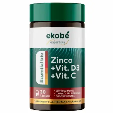 VITAMINAS C, D E ZINCO 30 CáPS - EKOBé