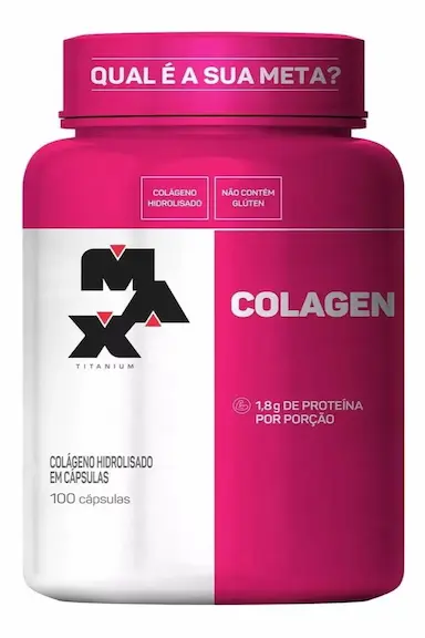 KIT 2 POTES COLáGENO COLAGEN 100 CáPSULAS CADA - MAX TITANIUM