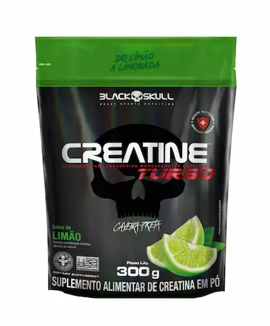 CREATINA TURBO SACHê COM 300G - BLACK SKULL Limão
