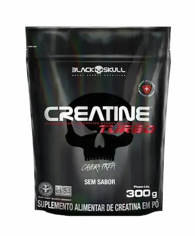 CREATINA TURBO SACHê COM 300G - BLACK SKULL Sem Sabor
