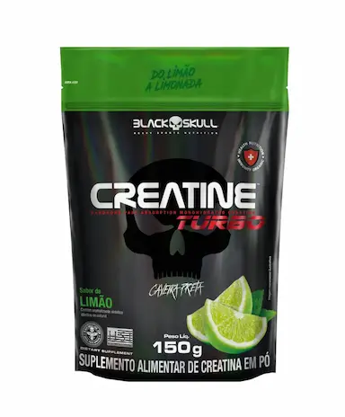 CREATINA TURBO SACHê COM 150G - BLACK SKULL Limão